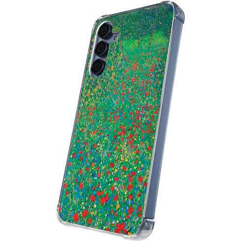 Poppy Field by Gustav Klimt Galaxy A35 5G Clear Case